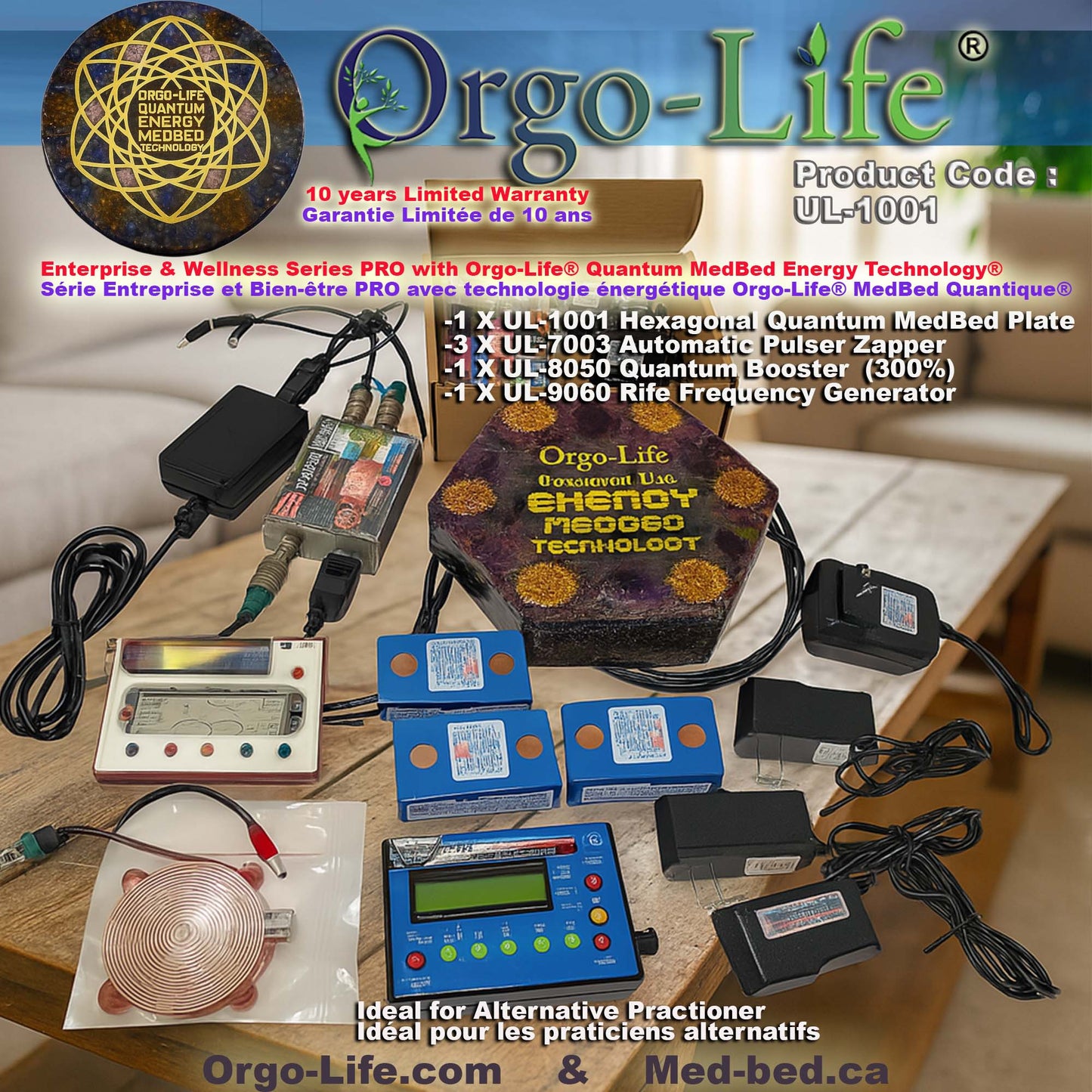 UL-1001 Plaque Hexagonale Bien-Être Orgo-Life®
