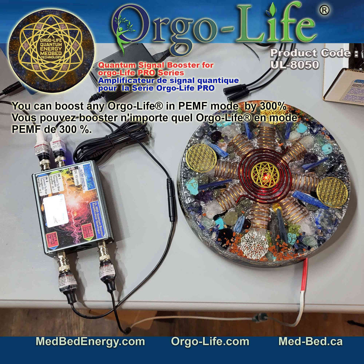 UL-8050 Orgo-Life®
Amplificateur Booster à Double Canal – Compatible avec les systèmes Orgo-Life®