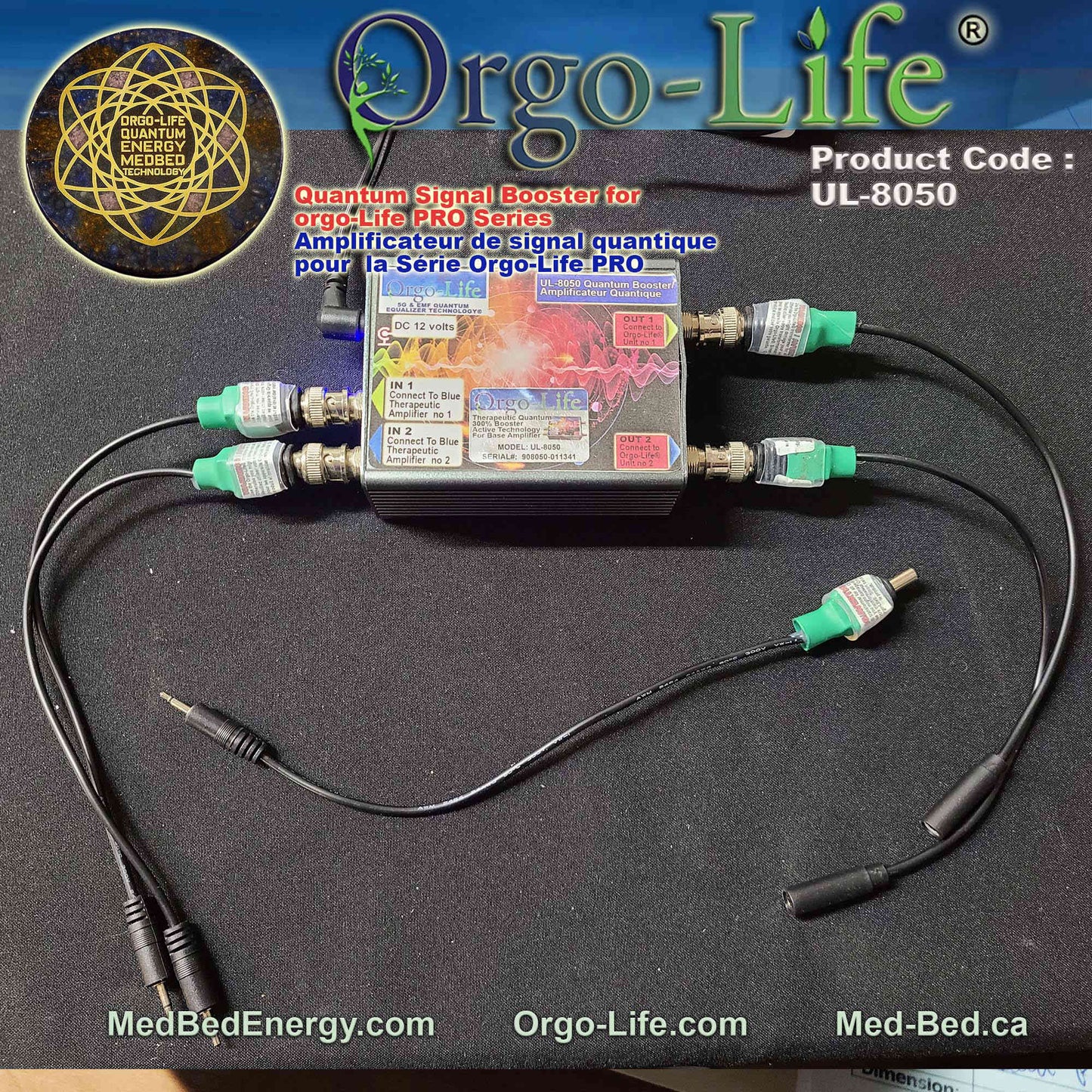 UL-8050 Orgo-Life®
Amplificateur Booster à Double Canal – Compatible avec les systèmes Orgo-Life®