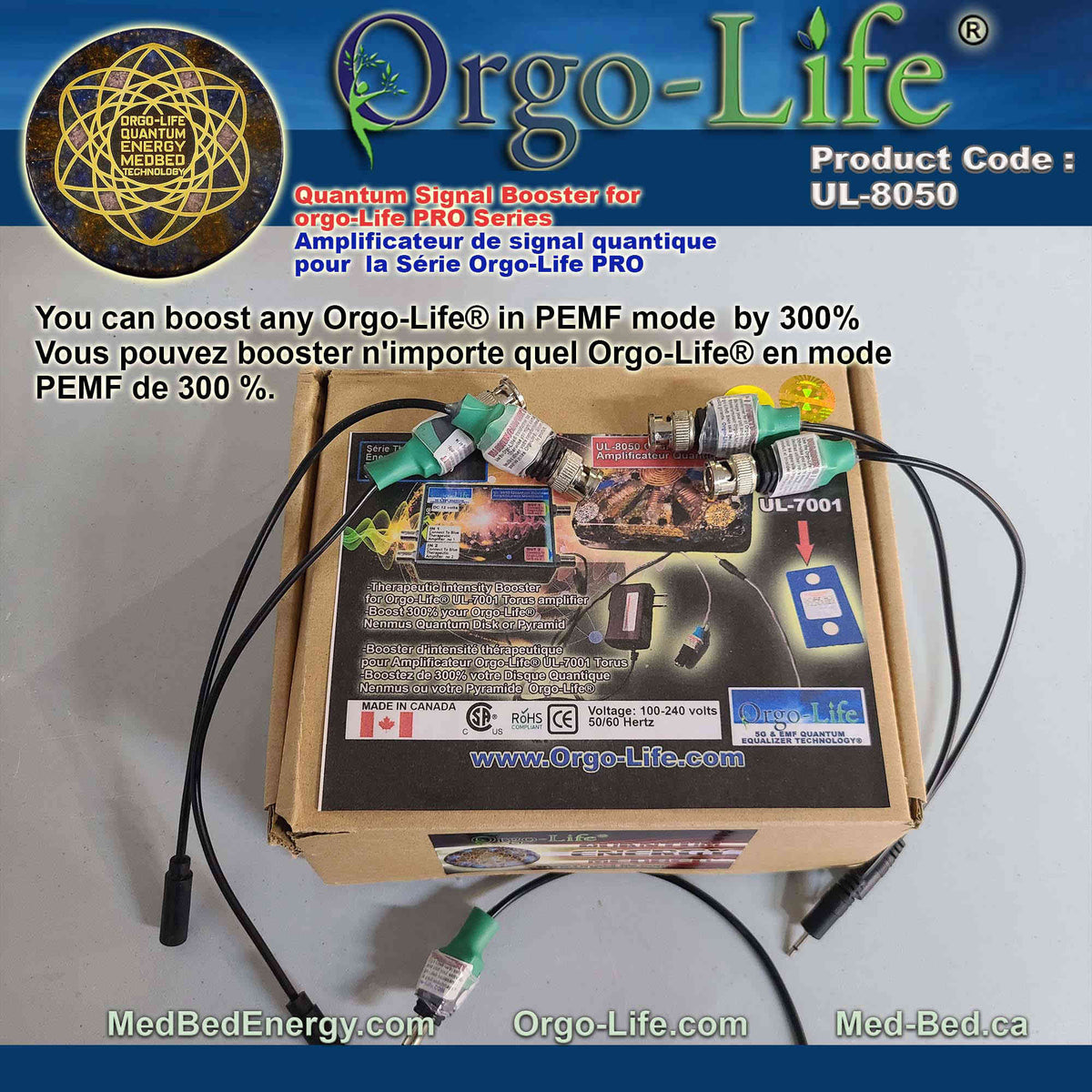 UL-8050 Orgo-Life®
Amplificateur Booster à Double Canal – Compatible avec les systèmes Orgo-Life®