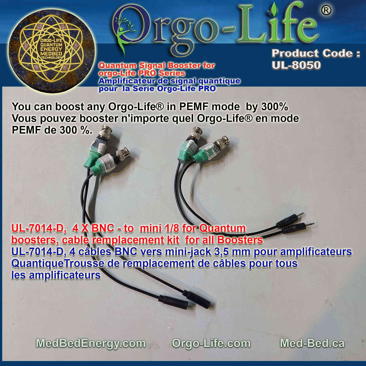 UL-8050 Orgo-Life®
Amplificateur Booster à Double Canal – Compatible avec les systèmes Orgo-Life®
