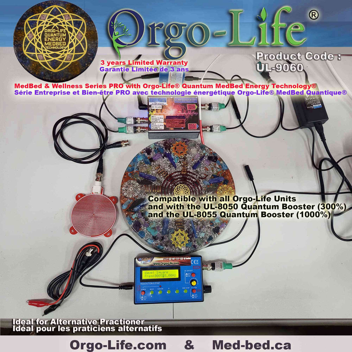 UL-9060 Orgo-Life® Générateur de fréquences RIFE + Télécommande Quantique Scalaire – Série Bien-être