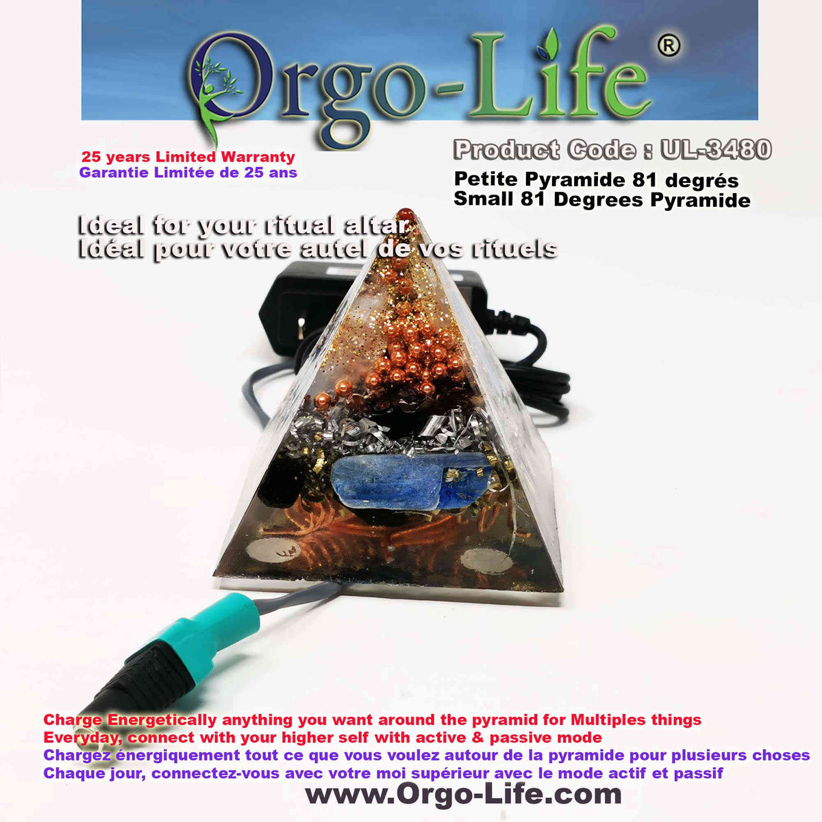 UL-3480 Orgo-Life® Pyramid Himalayan Crystals – Active & Passive Technology