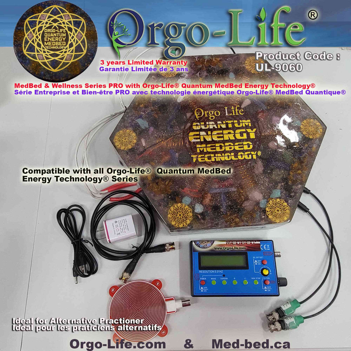 UL-9060 Orgo-Life® Générateur de fréquences RIFE + Télécommande Quantique Scalaire – Série Bien-être