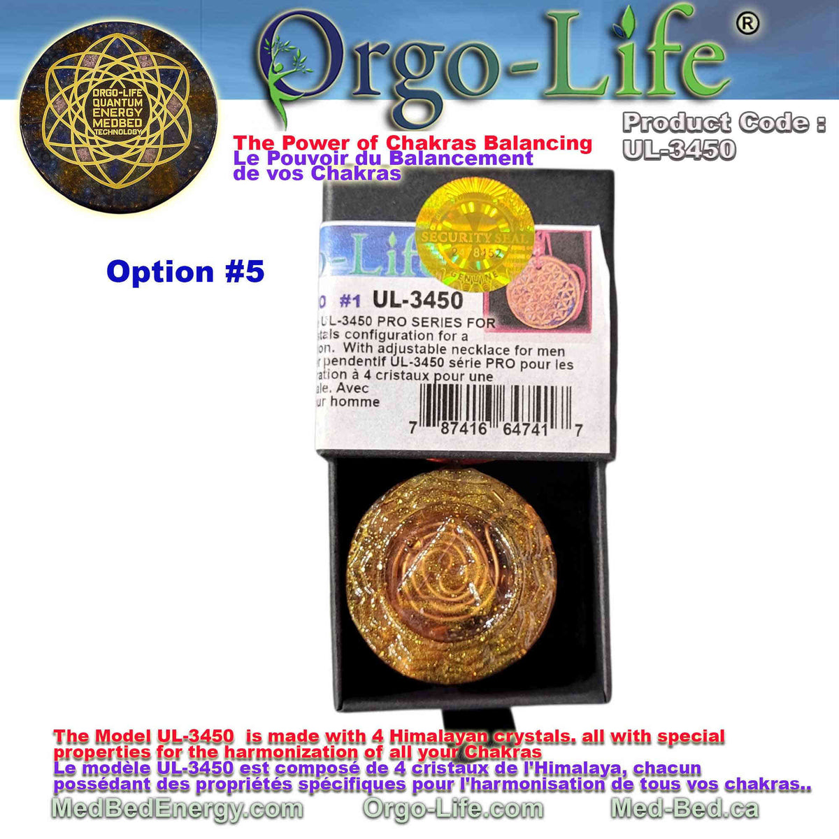UL-3450 – Médaillon Chakra (La Racine Sacrée)