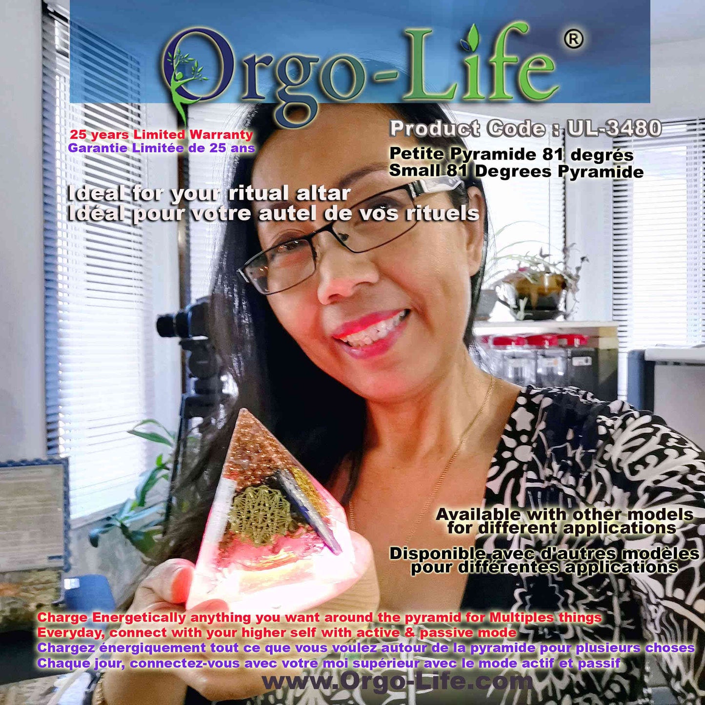 UL-3480 Orgo-Life® Pyramid Himalayan Crystals – Active & Passive Technology