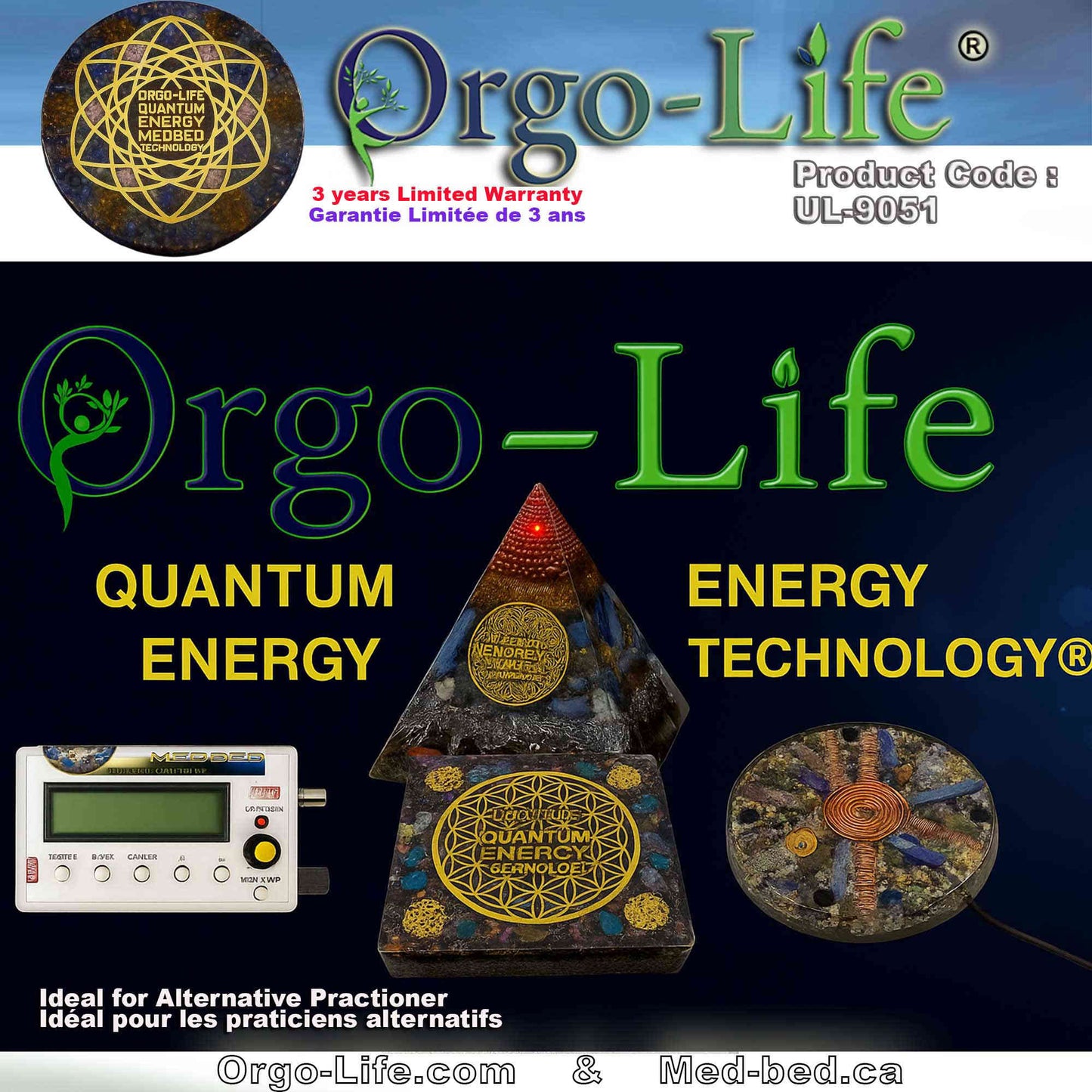 UL-9051 Orgo-Life® Générateur de fréquences compact – Usage personnel et familial