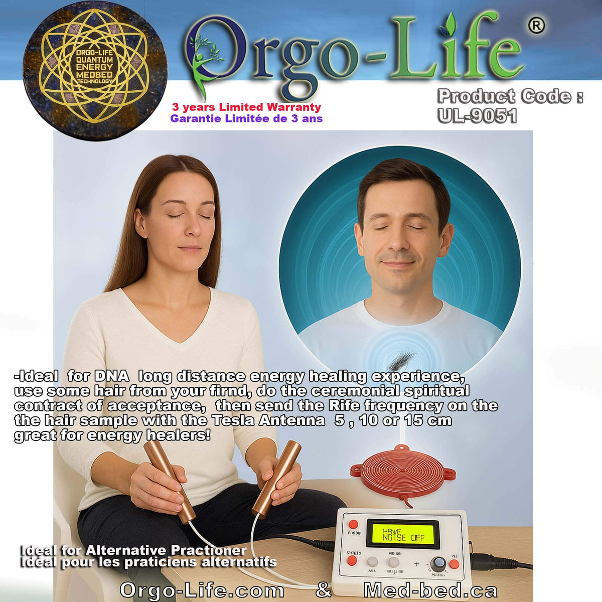 UL-9051 Orgo-Life® Générateur de fréquences compact – Usage personnel et familial