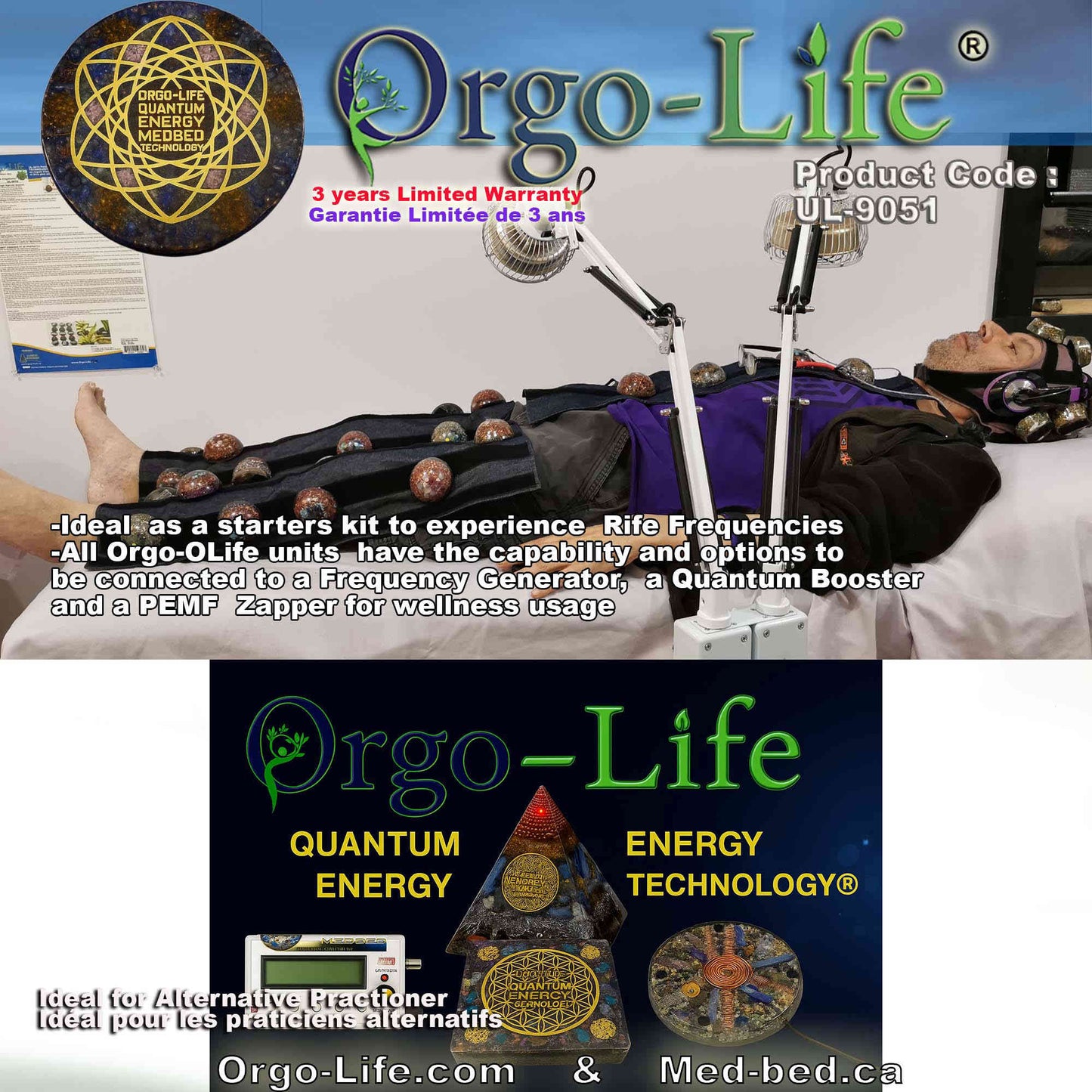 UL-9051 Orgo-Life® Générateur de fréquences compact – Usage personnel et familial