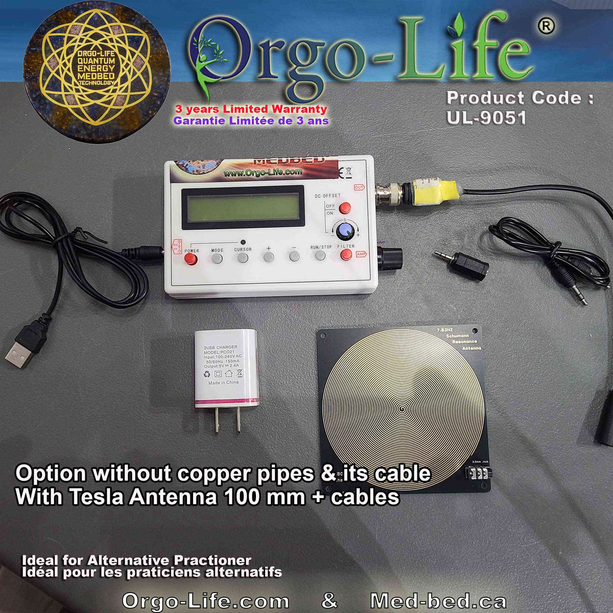 UL-9051 Orgo-Life® Générateur de fréquences compact – Usage personnel et familial