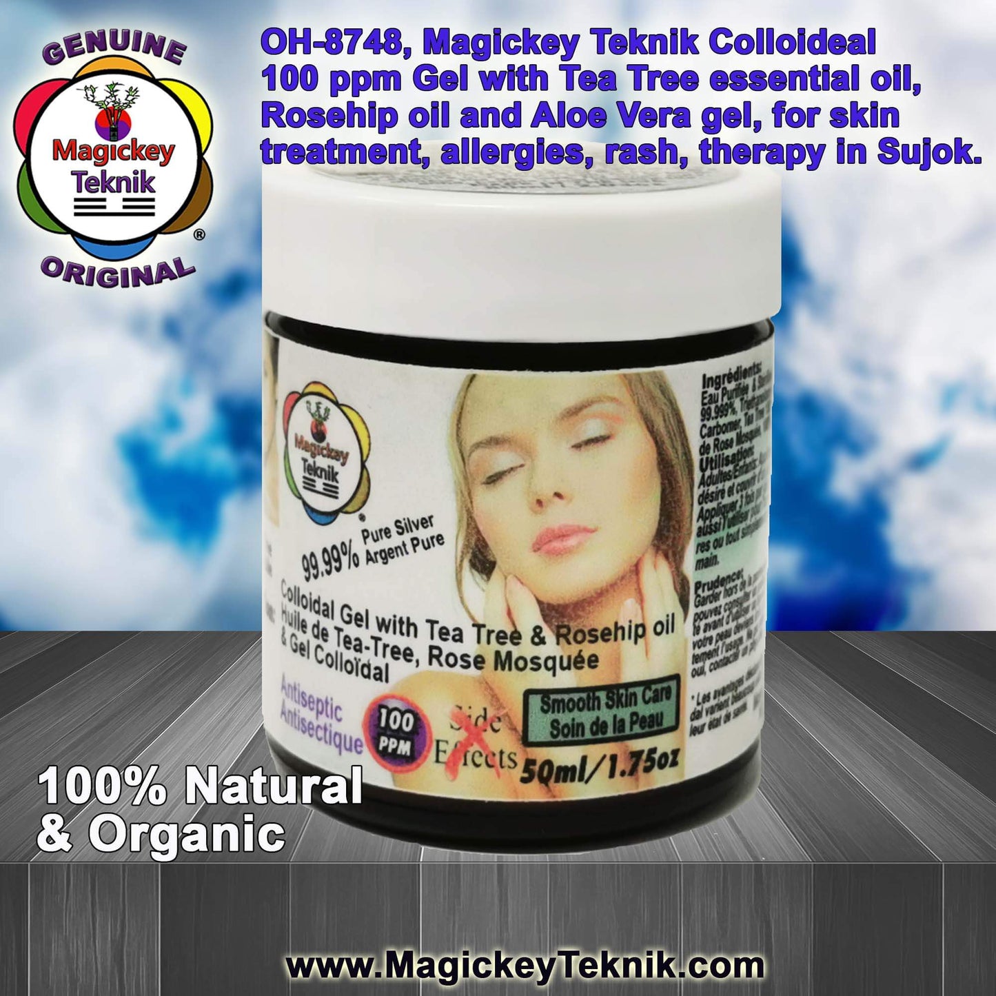 OH-8748 – Magickey Teknik® Colloidal Silver Gel 100 ppm