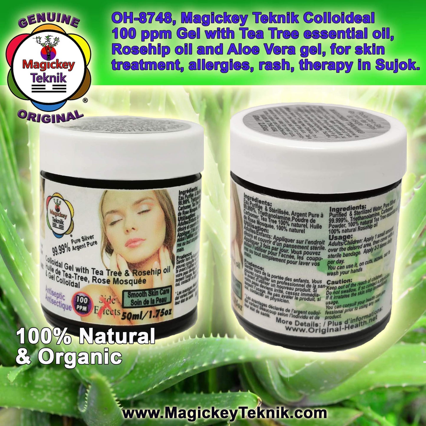 OH-8748 – Magickey Teknik® Colloidal Silver Gel 100 ppm