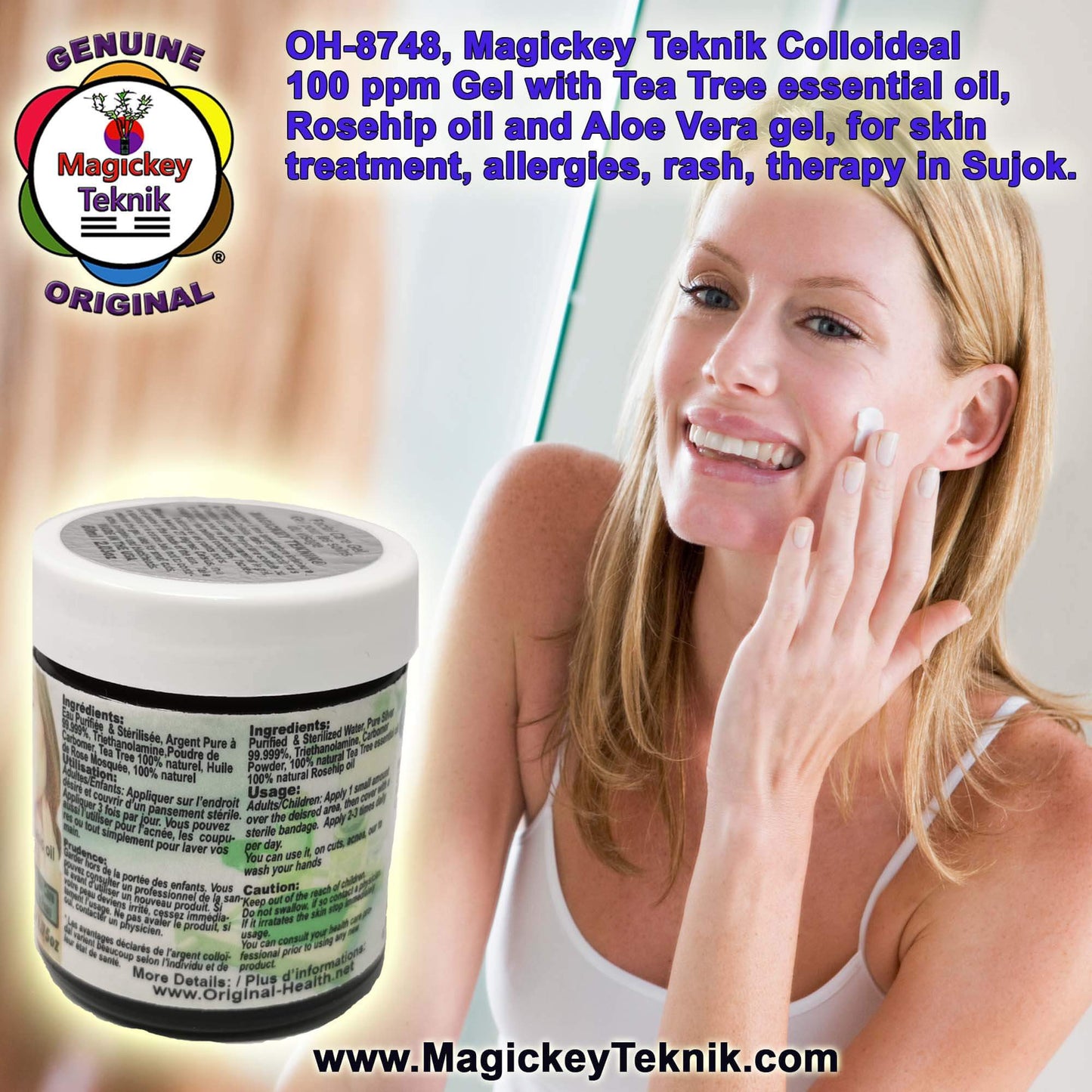 OH-8748 – Magickey Teknik® Colloidal Silver Gel 100 ppm