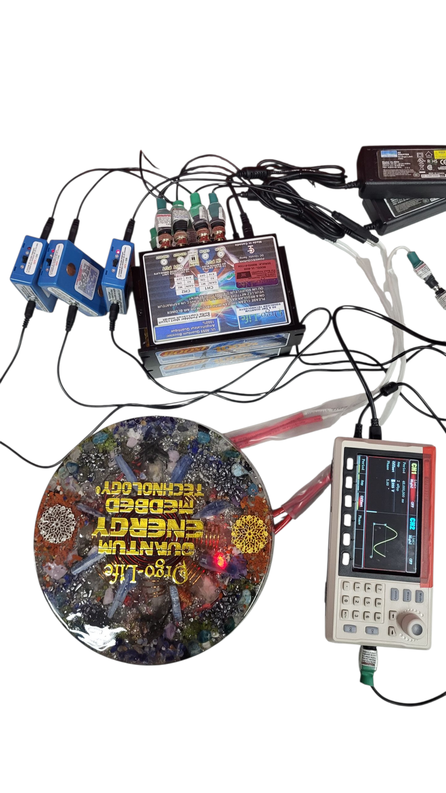 UL-8029 Tablette Ronde Mini Nenmus, 4 fil externet + 3 ampli bleu