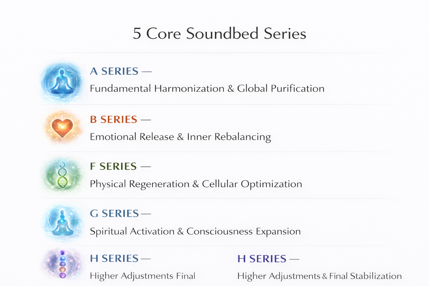 UL-7027  68 X  original Energetic Therapy soundtracks in 432 Hz, 111 Hz, 417 Hz, 888 Hz... each 2 hours and 30 minutes long