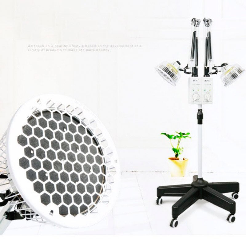 UL-8035  Lampe magnetique therapeutique far infrared, mineral LAMP TDP, 2 tetes sur pieds 500 watts au total