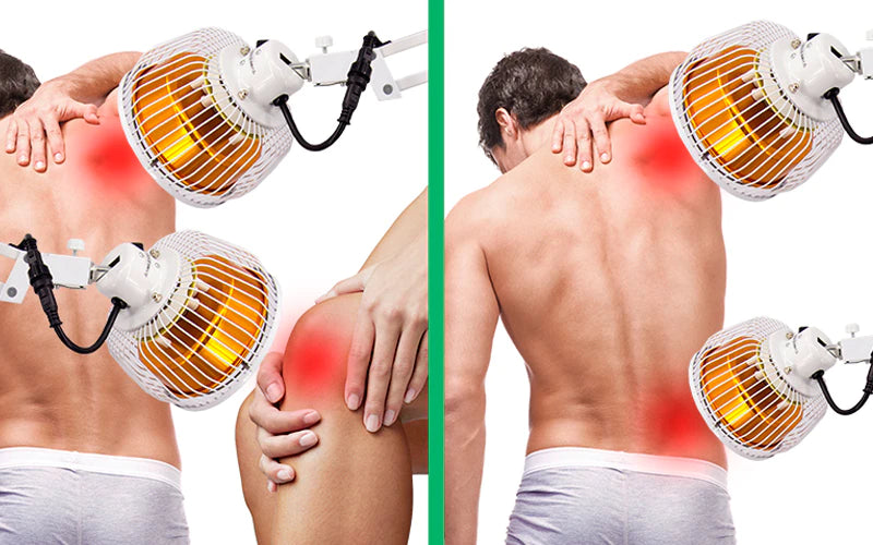 UL-8035  Lampe magnetique therapeutique far infrared, mineral LAMP TDP, 2 tetes sur pieds 500 watts au total