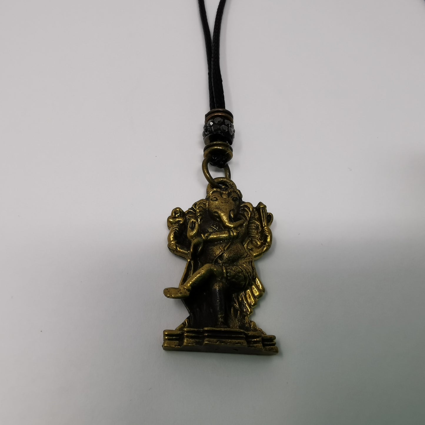 UL-8210 Orgo-Life® Collier Pendentif Ajustable Ganesha en Bronze