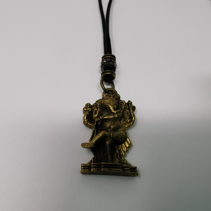 UL-8210 Orgo-Life® Collier Pendentif Ajustable Ganesha en Bronze