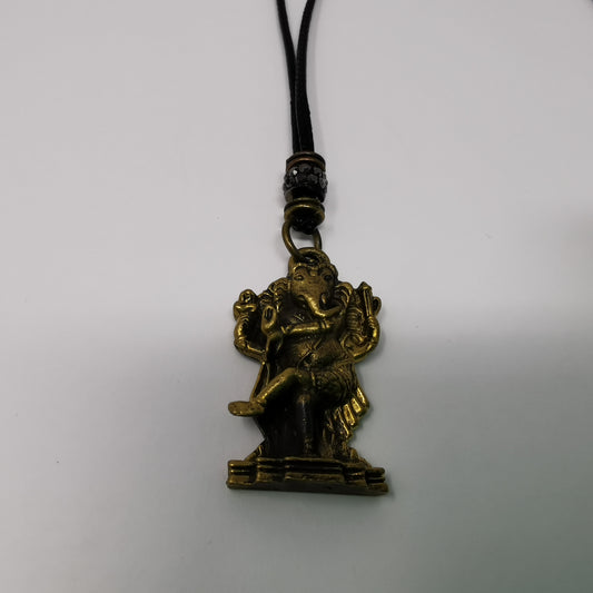 UL-8210 Orgo-Life® Collier Pendentif Ajustable Ganesha en Bronze