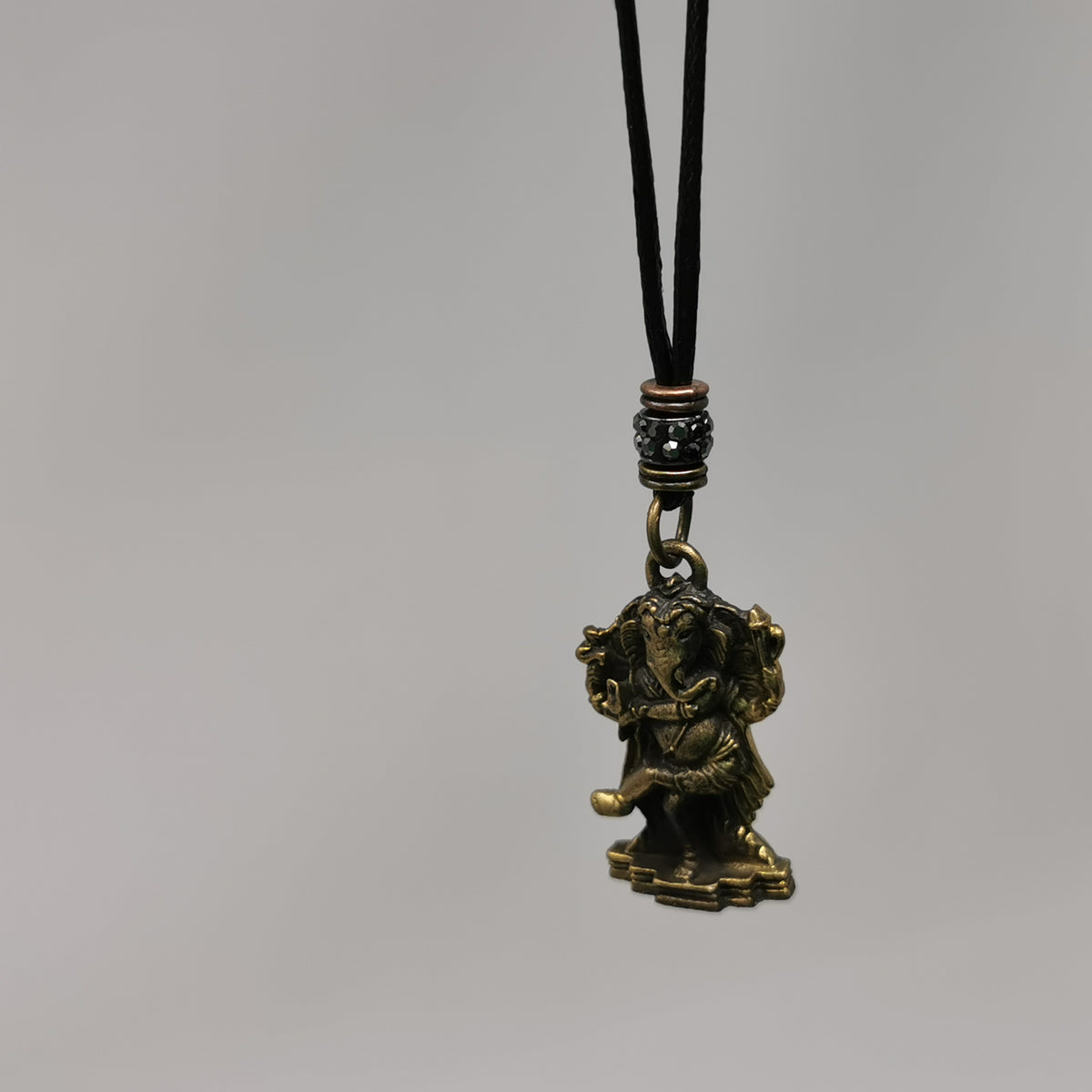 UL-8210 Orgo-Life® Collier Pendentif Ajustable Ganesha en Bronze