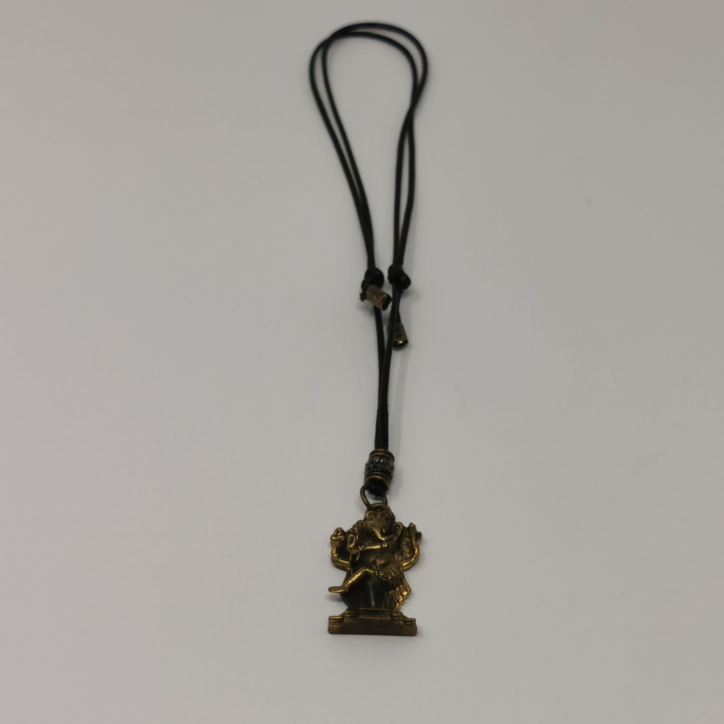 UL-8210 Orgo-Life® Collier Pendentif Ajustable Ganesha en Bronze