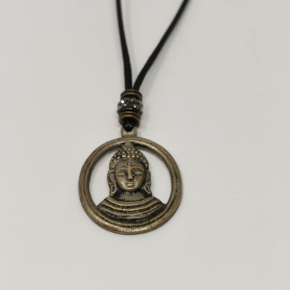 UL-8210 Orgo-Life® Collier Pendentif Ajustable Ganesha en Bronze