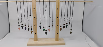 UL-8250  Pendule de radiesthesie sur corde de peau de vache /Dowsing pendulum on cowhide cord