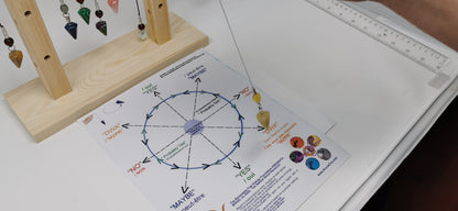 UL-8250  Pendule de radiesthesie sur corde de peau de vache /Dowsing pendulum on cowhide cord