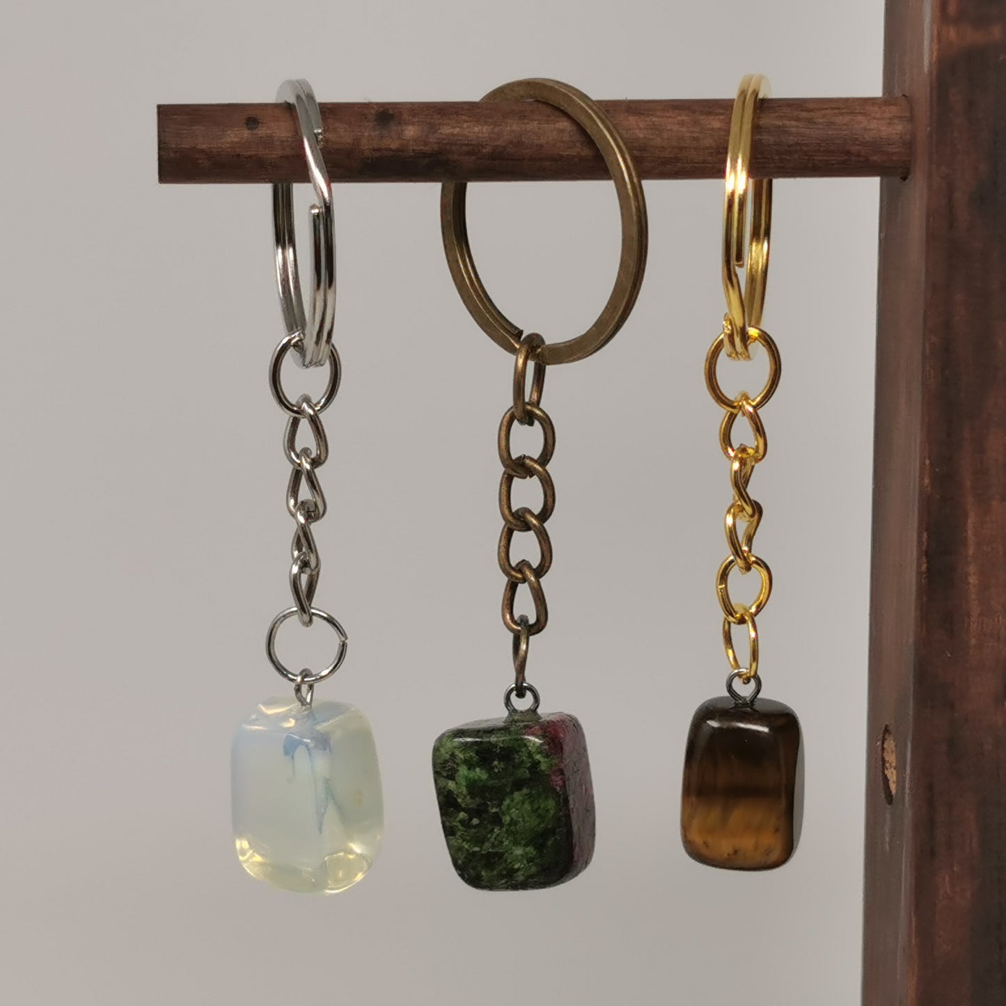 UL-8220 Orgo-Life® Porte-clés en Pierre Semi-Précieuse Polie