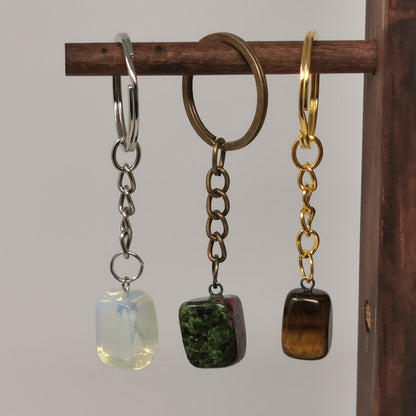 UL-8220 Orgo-Life® Porte-clés en Pierre Semi-Précieuse Polie