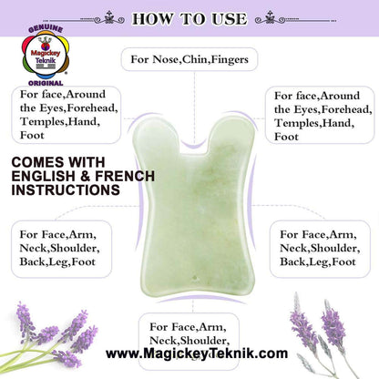 OH-5170 – Natural Jade Gua Sha Tool Magickey Teknik®