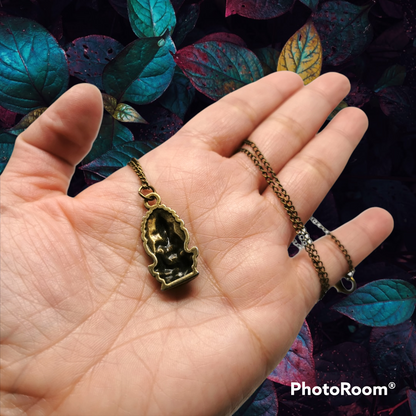 UL-8210 Orgo-Life® Collier Pendentif Ajustable Ganesha en Bronze