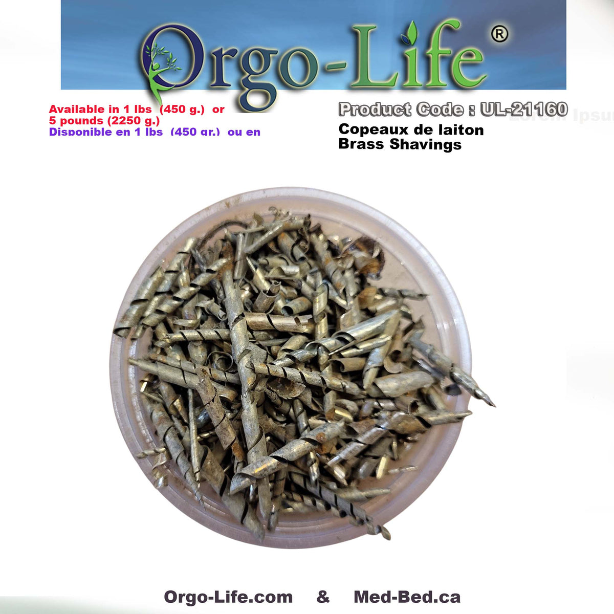 UL-21160 Orgo-Life® Brass Shavings For Resin Art & Decorative Craft Projects