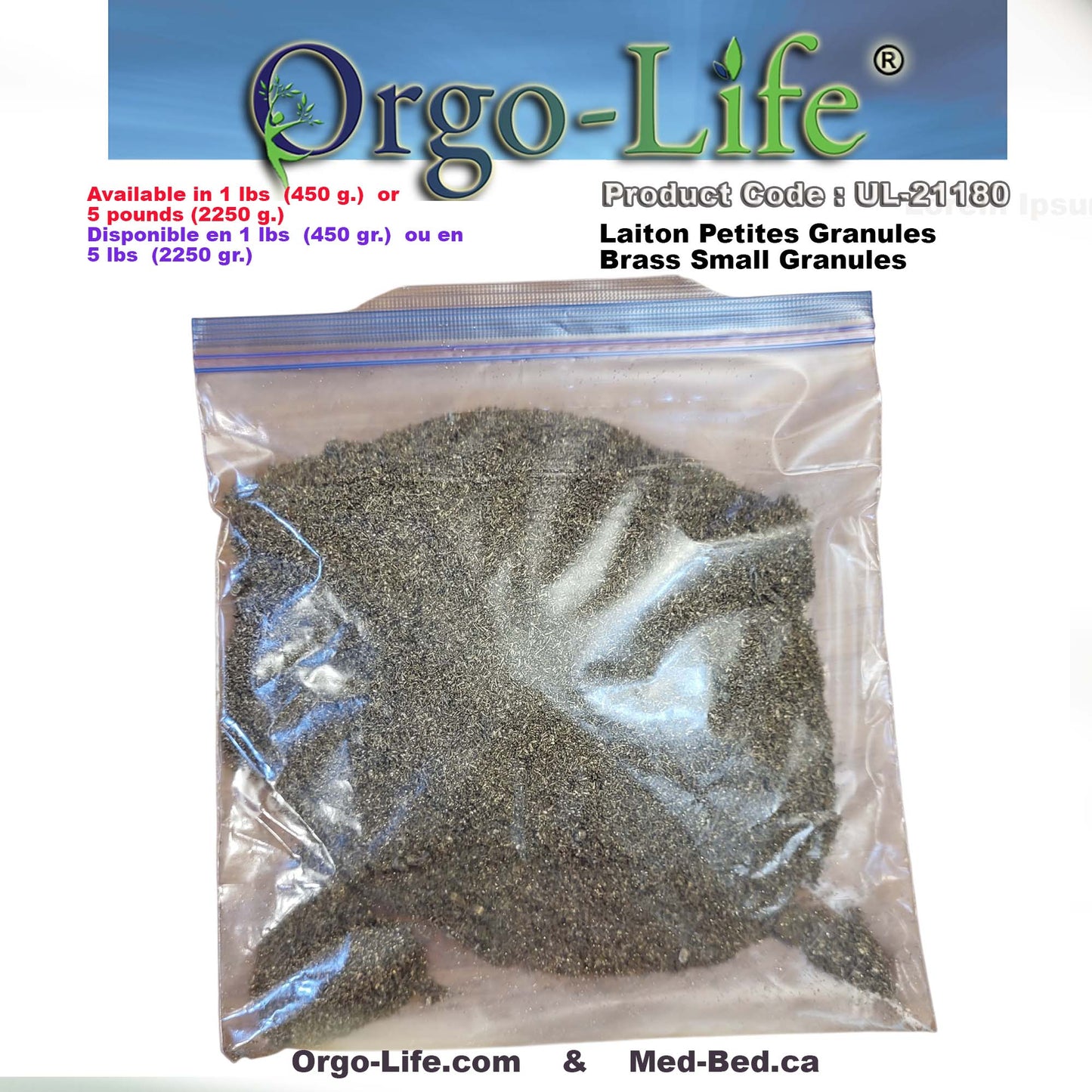 UL-21180-UL-21185 Orgo Life® BRASS SHAVINGS- For Vibrational Crafts, Orgone Artists & all Orgonite Creators around the world