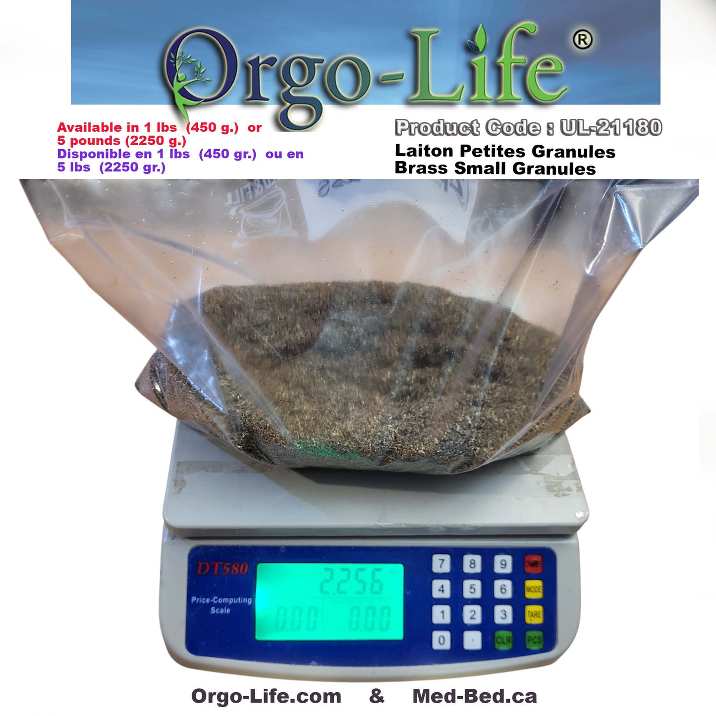 UL-21180-UL-21185 Orgo Life® BRASS SHAVINGS- For Vibrational Crafts, Orgone Artists & all Orgonite Creators around the world