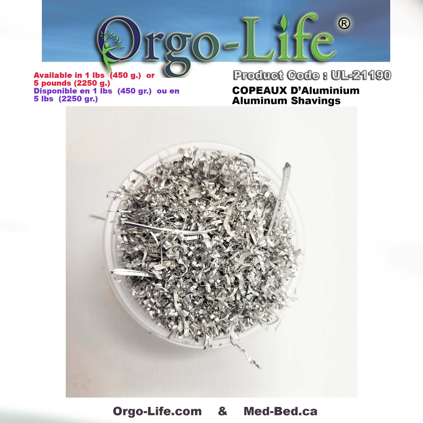 UL-21190 Orgo-Life® Aluminum Shavings For Resin Art & Decorative Craft Projects