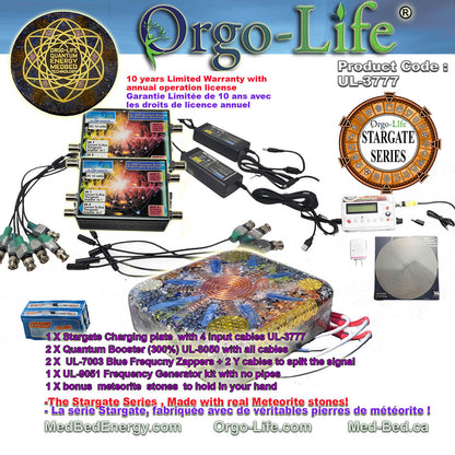 UL-3777 StarGate Orgo-Life® Square Energy Charging Plate with PEMF – Corporate Pro Series