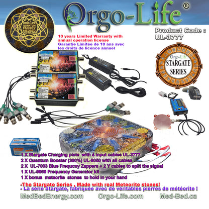 UL-3777 StarGate Orgo-Life® Square Energy Charging Plate with PEMF – Corporate Pro Series