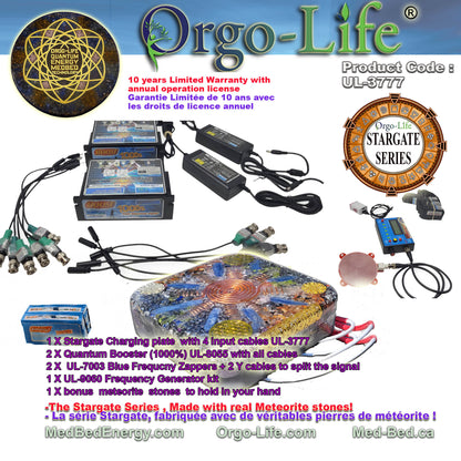 UL-3777 StarGate Orgo-Life® Square Energy Charging Plate with PEMF – Corporate Pro Series